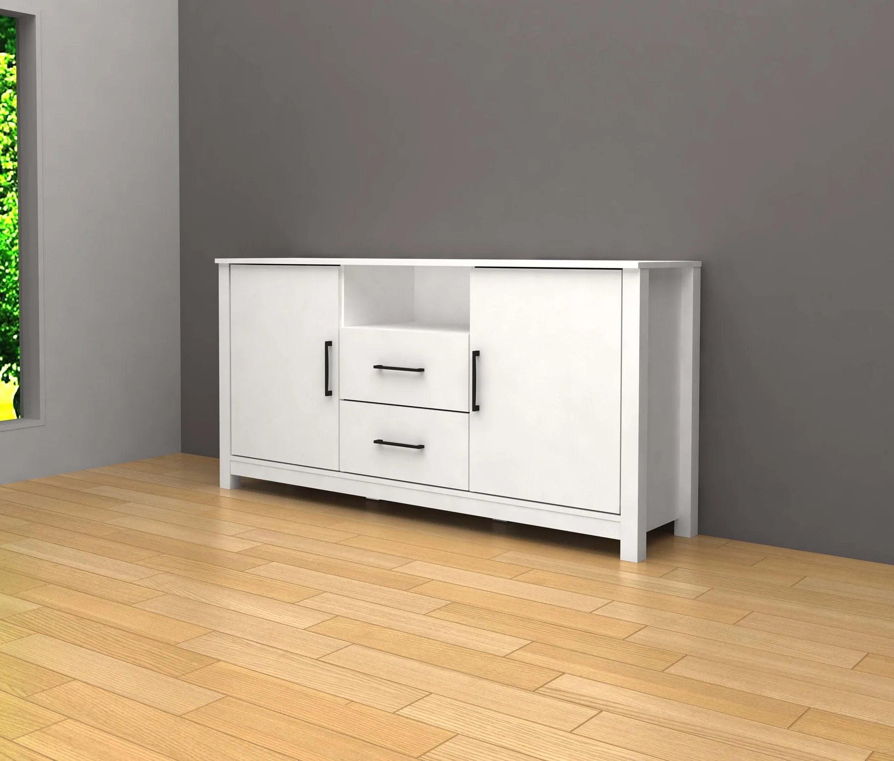 Aparador de 2 Puerta y 2 Cajones