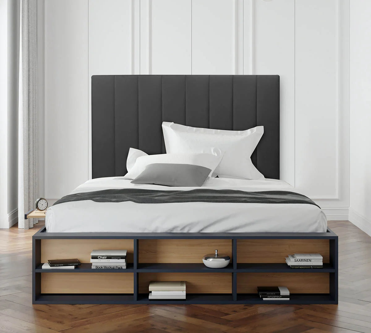 Cabecero de Cama New York. Tapizado en Polipiel de 117 cm de alto (para Camas de 135 o 150 cm)