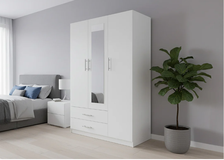 Armario de dormitorio 3 puertas con espejo