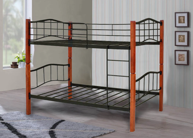 Litera doble cama de 90cm de madera con metal