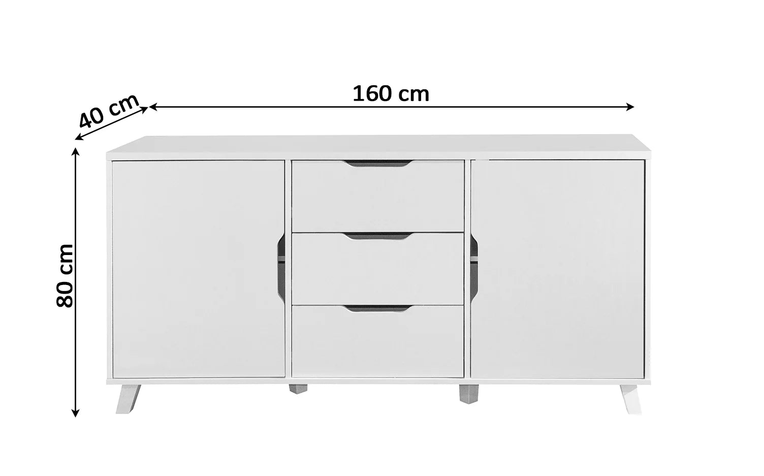 Aparador 2 Puertas y 3 Cajones DN 160x80cm