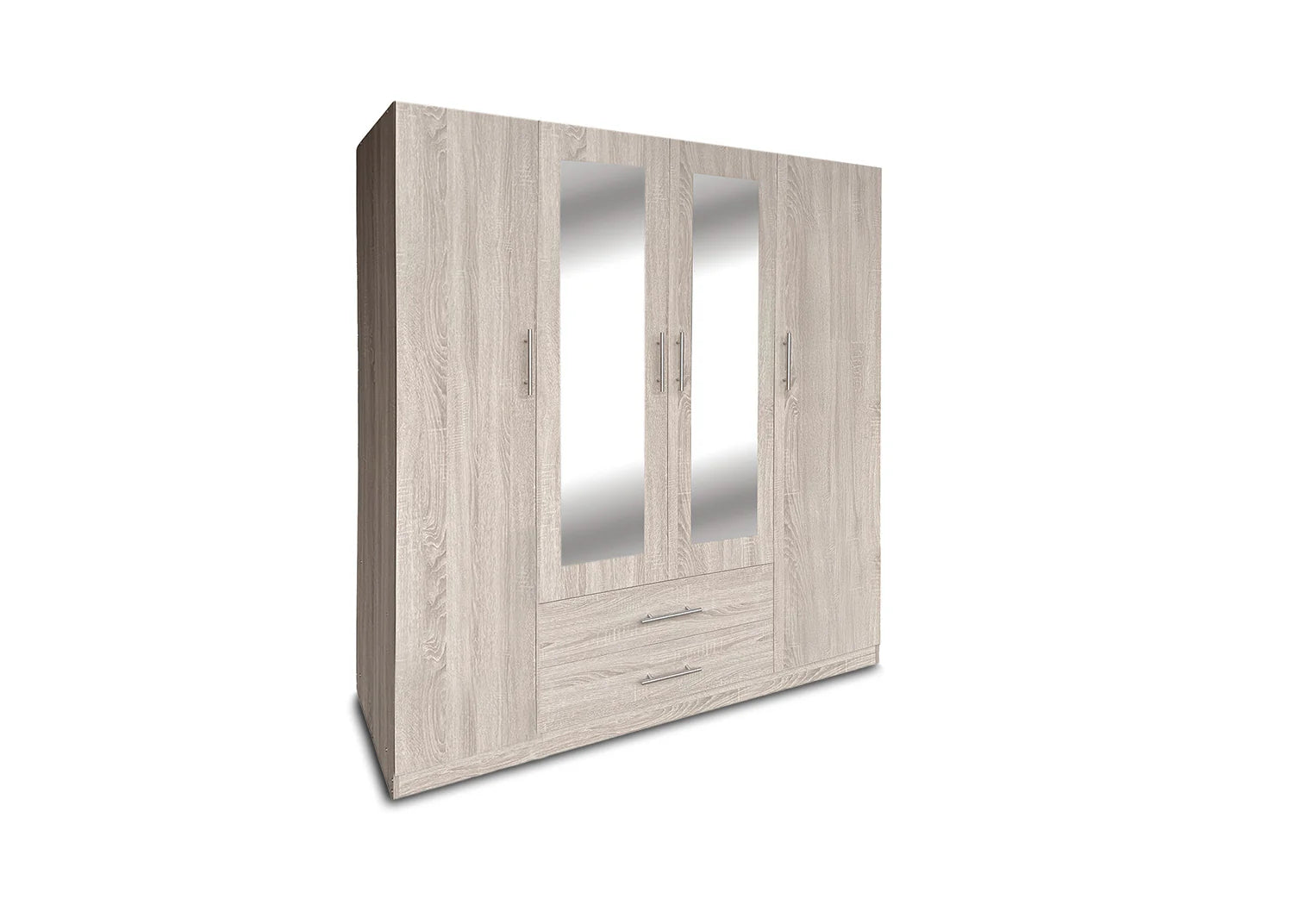 Armario de Dormitorio W 4 Puertas, con Espejo