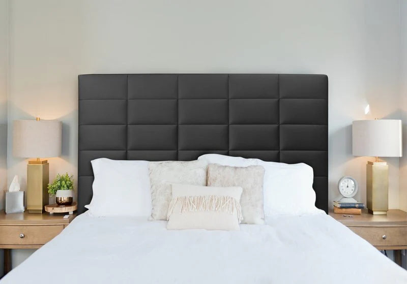 Cabecero de Cama Aitana. Tapizado en Polipiel de 117 cm de alto (para Camas de 135 o 150 cm)